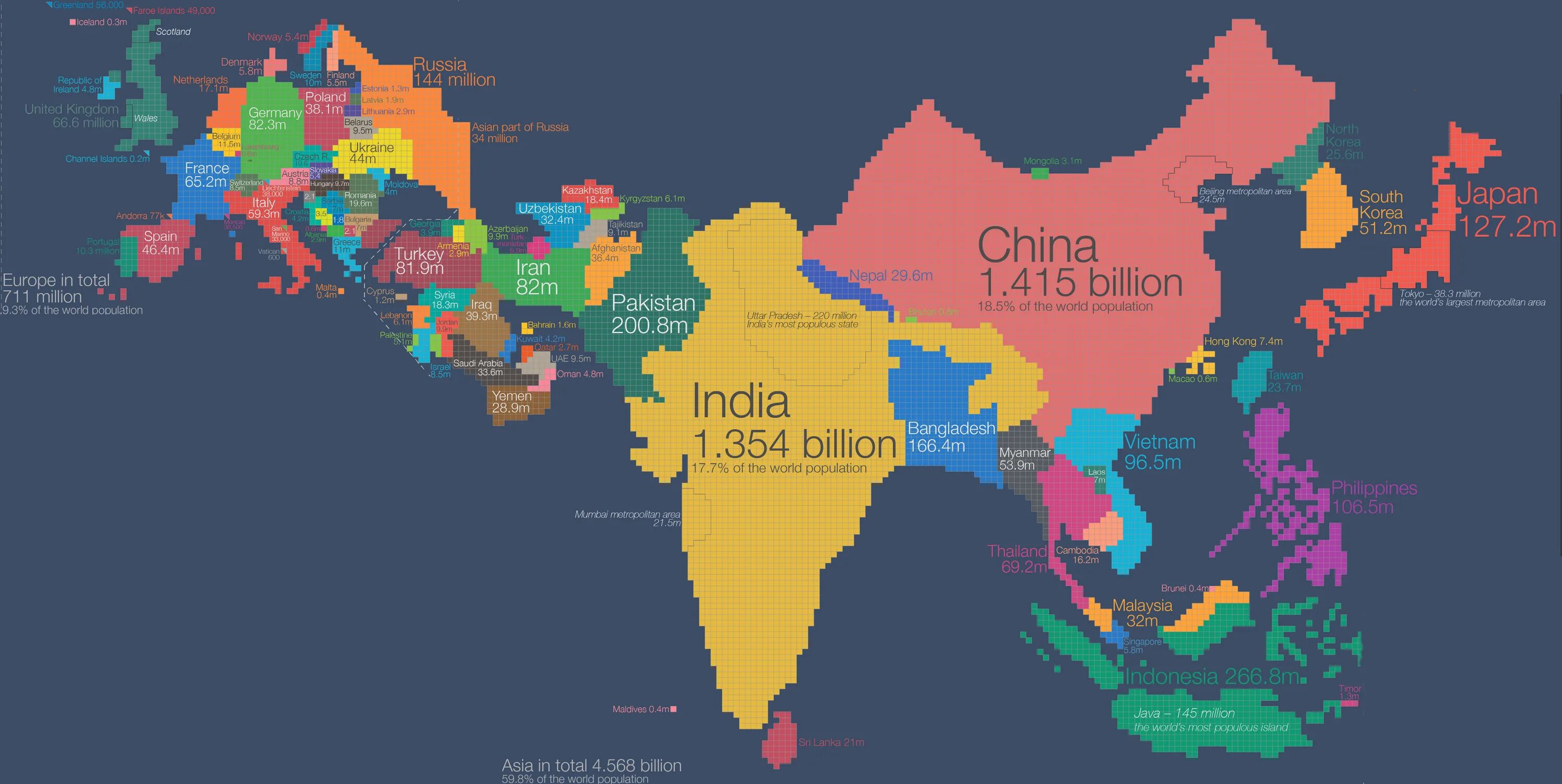 World population country. Население стран на карте.