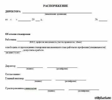 Приказ о назначении стажировки образец. Приказ о назначении стажировки образец. Приказ о назначении стажировки образец. Распоряжение о допуске к самостоятельной работе. Приказ о назначении стажировки образец.