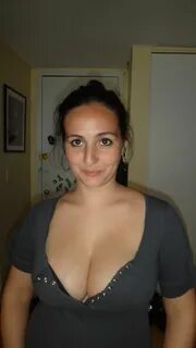 Hot wife cleavage.