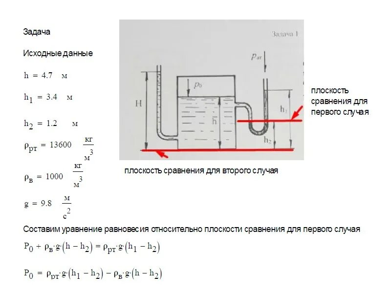 Величина давления резервуаров. Манометр установленный на высоте 1.2 метра от дна резервуара с нефтью. Избыточное давление в трубопроводе это. Давление на поверхности воды. Задачи на насосы с резервуарами.