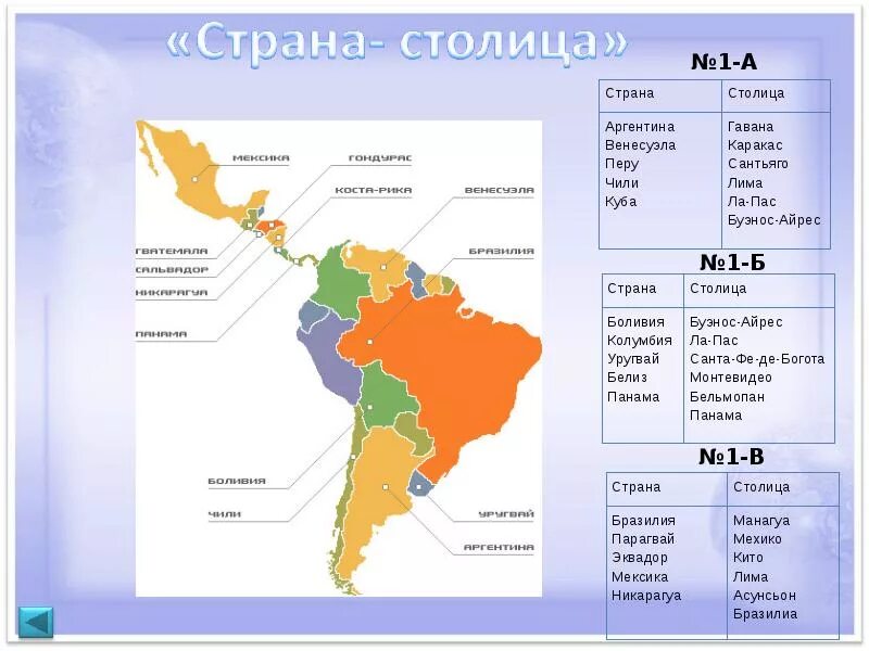 Страны входящие в лаи. Страны Латинской Америки и их столицы на карте. Государства Латинской Америки и их столицы список. Карта Латинской Америки со странами и столицами. Страны Латинской Америки список со столицами на карте.