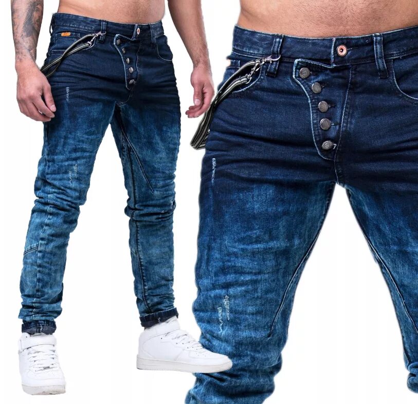 Guys Jeans Bottoms Trendy Men's Denim