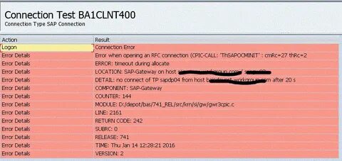 Ошибка connection error