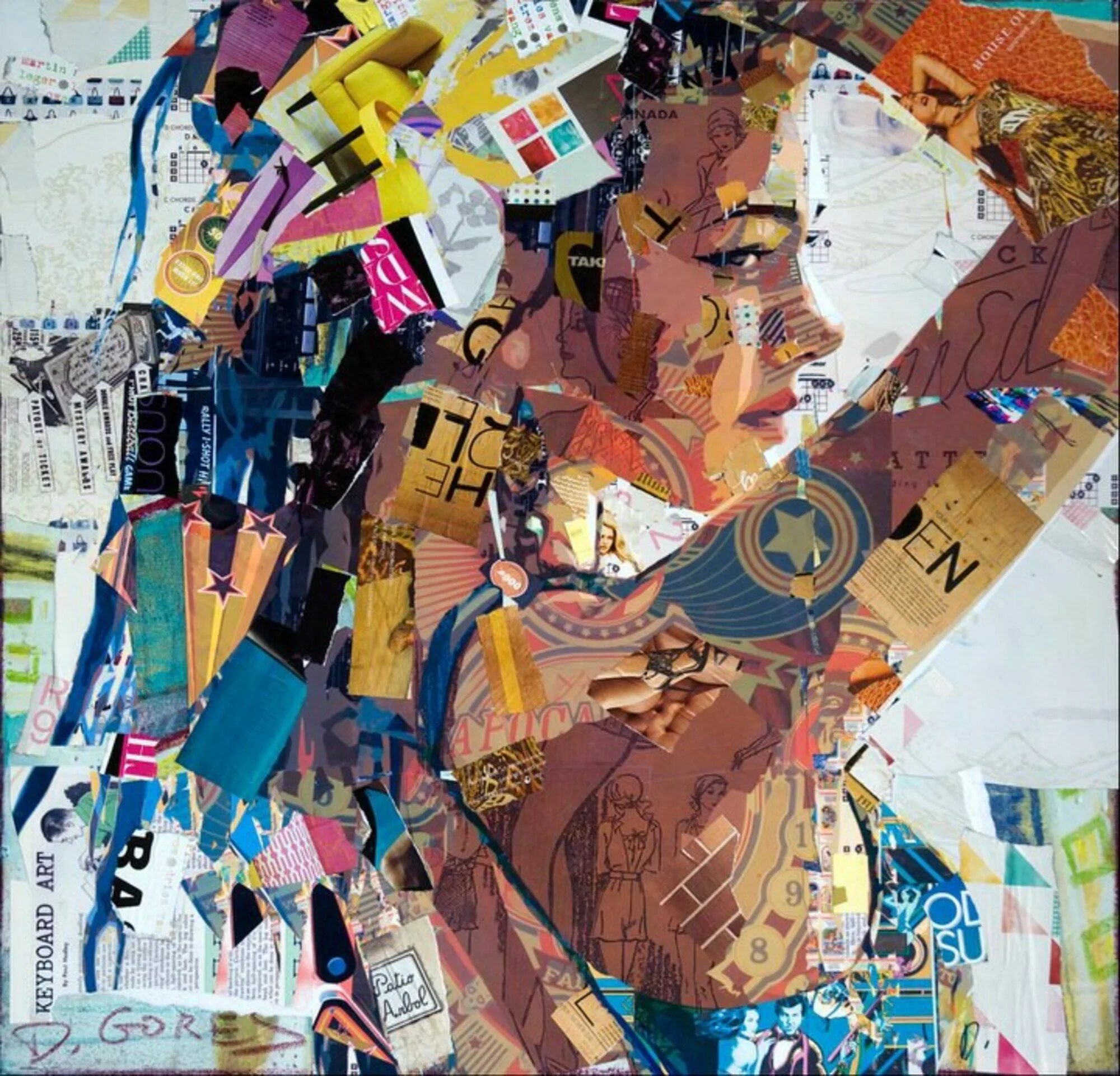 Дерек Горес коллажи. Derek Gores картины. Коллаж из журнальных вырезок. Аппликация из журнальных вырезок. Современное творчество виды