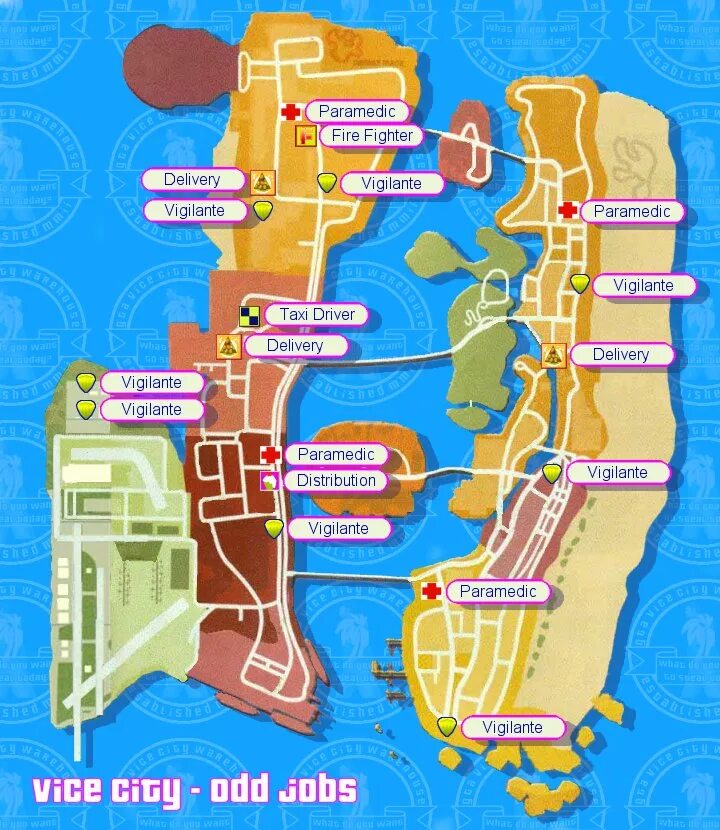 Недвижимость вайс сити. Больница в Вайс Сити на карте. Больница ГТА Вайс Сити на карте. GTA vice City больница на карте. Vice City карта недвижимости.