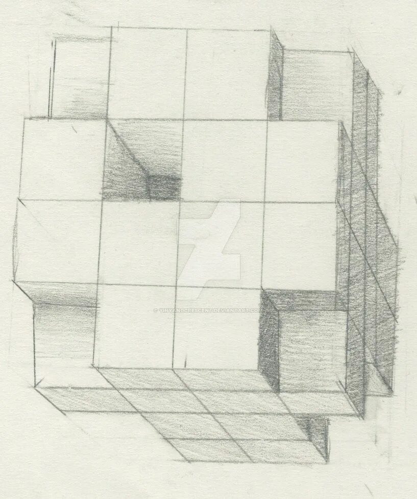 Рисование кубика в перспективе. Композиция из кубов в перспективе. Центральная перспектива куб. Рисунок Куба в перспективе. Девять кубов