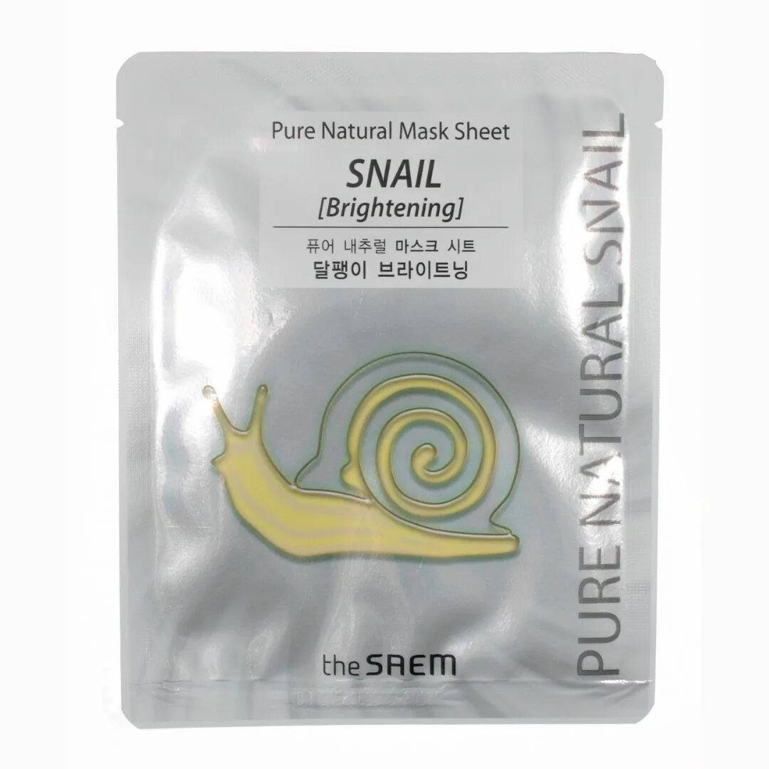 Корейская маска с улиткой. [thesaem] pure natural mask sheet - 1pcs. Маска snail для лица с улиткой корея. Маска с муцином улитки корея. Корейские маски для лица с улиткой.