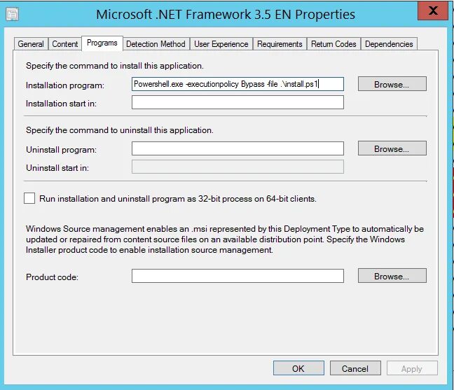 Установщик Office installer. Type of deploying. Microsoft Sara Office installation. To Run this application you must install missing Framework for .net.