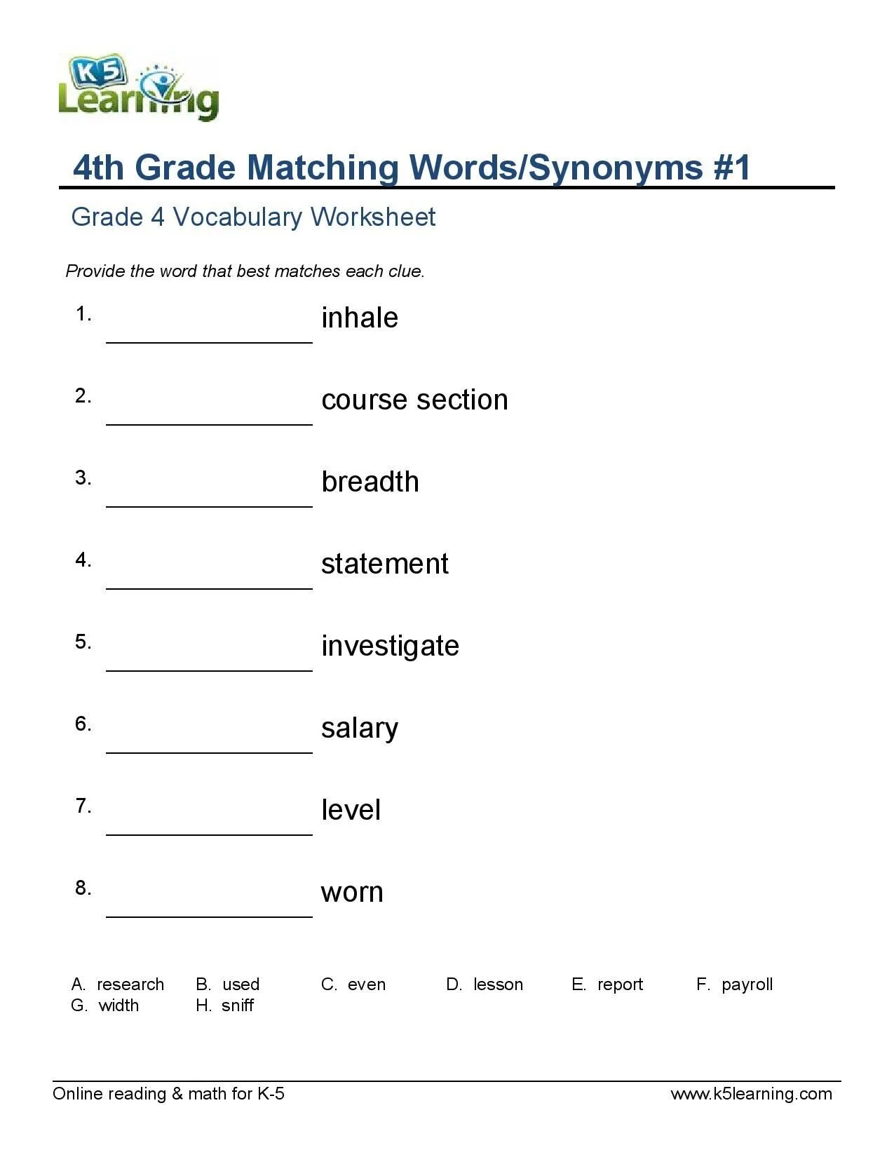 English 4 practice. Vocabulary for 4th Grade. Antonyms Worksheets. Vocabulary Worksheets. Vocabulary 4 Grade.