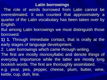 Borrowing words