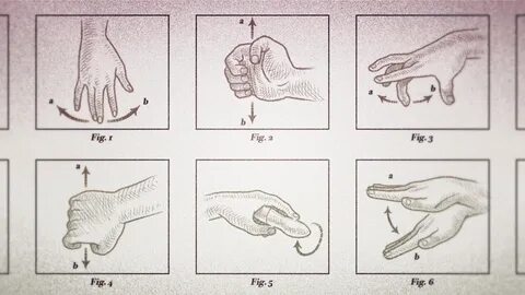 Illustrations showing how to masturbate with various finger positions.