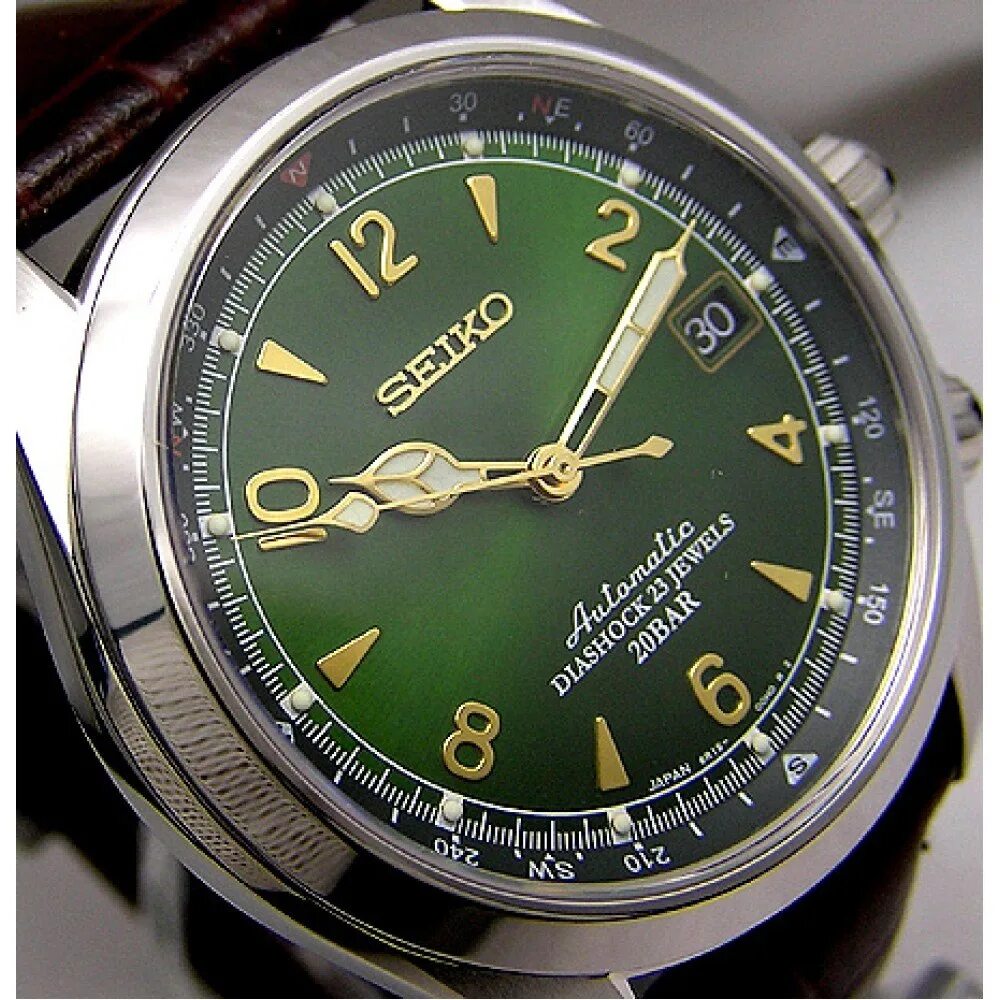 Сейко альпинист купить. Seiko Alpinist sarb017. Зеленый альпинист Seiko sarb017. Сейко альпинист зеленый циферблат. Часы Seiko зелёный альпинист.