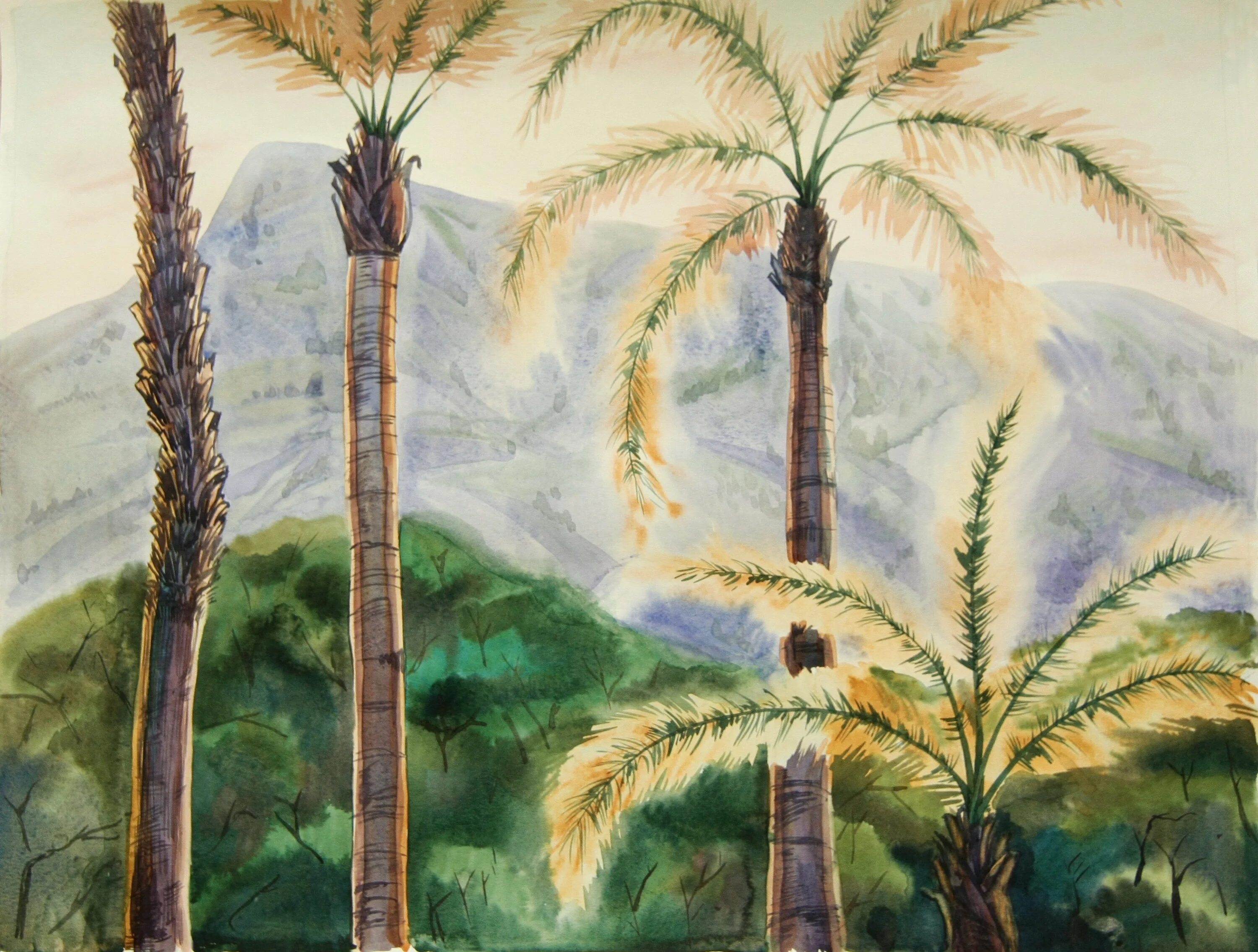 Три пальмы Лермонтов иллюстрации. Пальма арт. Современные картины пальмы. Пальмы картина маслом.