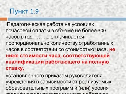 Почасовая оплата 300 часов