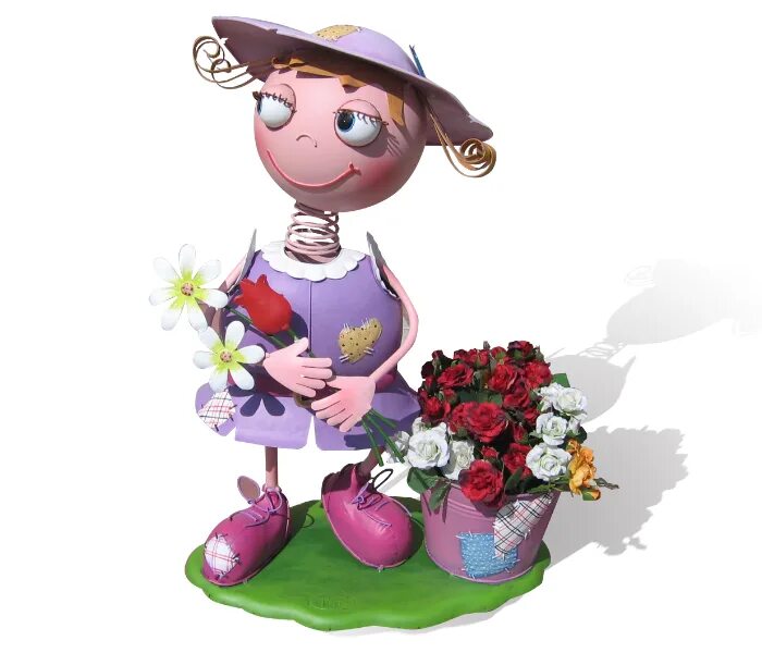 Счастливый амулет цветочница часть 34. Веселая цветочница. Фигура девочка с цветами. Веселый цветочник. Цветочница рисунок.