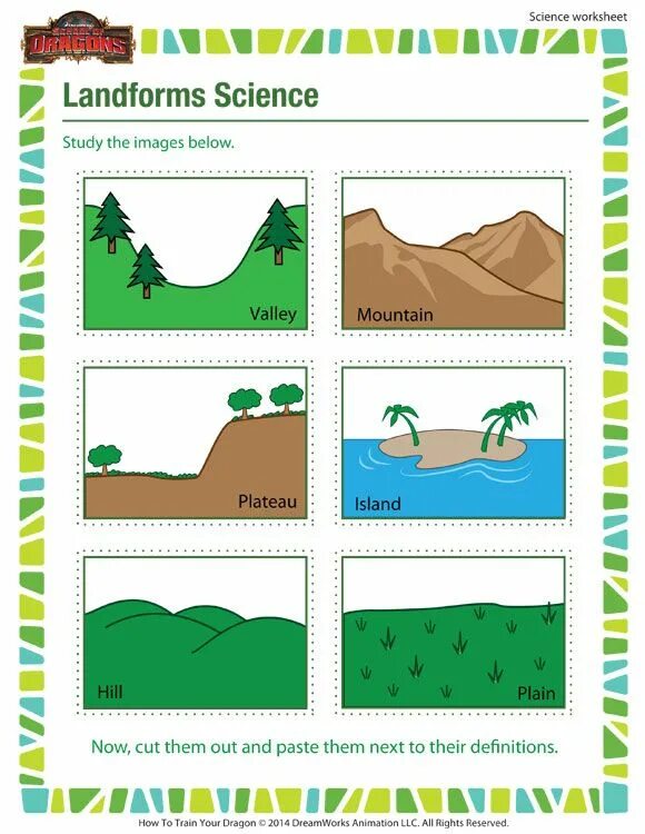 Land forms. Land forms. Geography for kids. Geography features worksheets. Land forms.