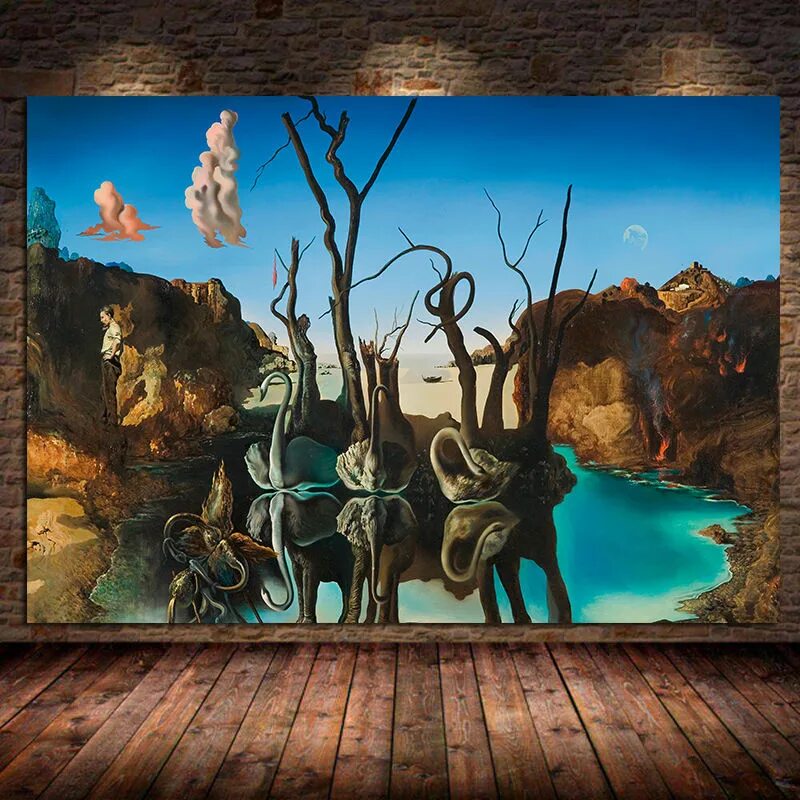 Сальвадор дали лебеди, отражающиеся в слонах. Salvador Dali Swans reflecting Elephants. Лебеди отражающиеся в слонах. Лебеди отражающиеся в слонах Сальвадор.