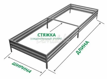 Высота оцинкованной грядки