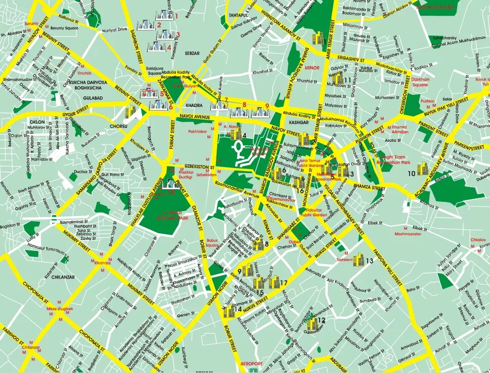 Карта ташкент с улицами и домами. Карта районов Ташкента 2020. Карта города Ташкента. Туристическая карта Ташкента. Достопримечательности Ташкента на карте.
