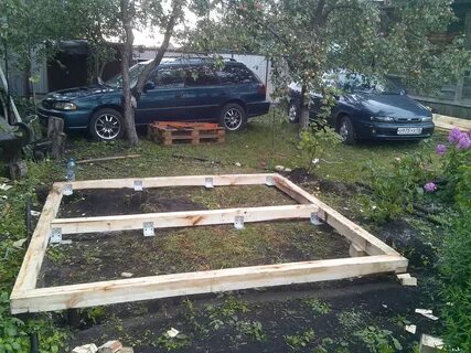 Сарай без фундамента