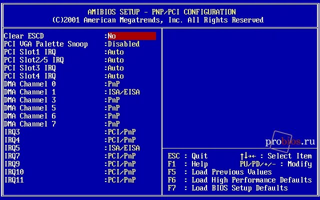 Частота шины pci. Секреты биос. award 1997 pcipnp 586.