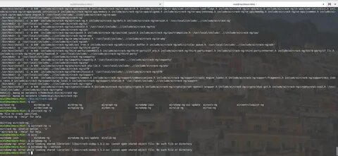 Error while loading shared libraries