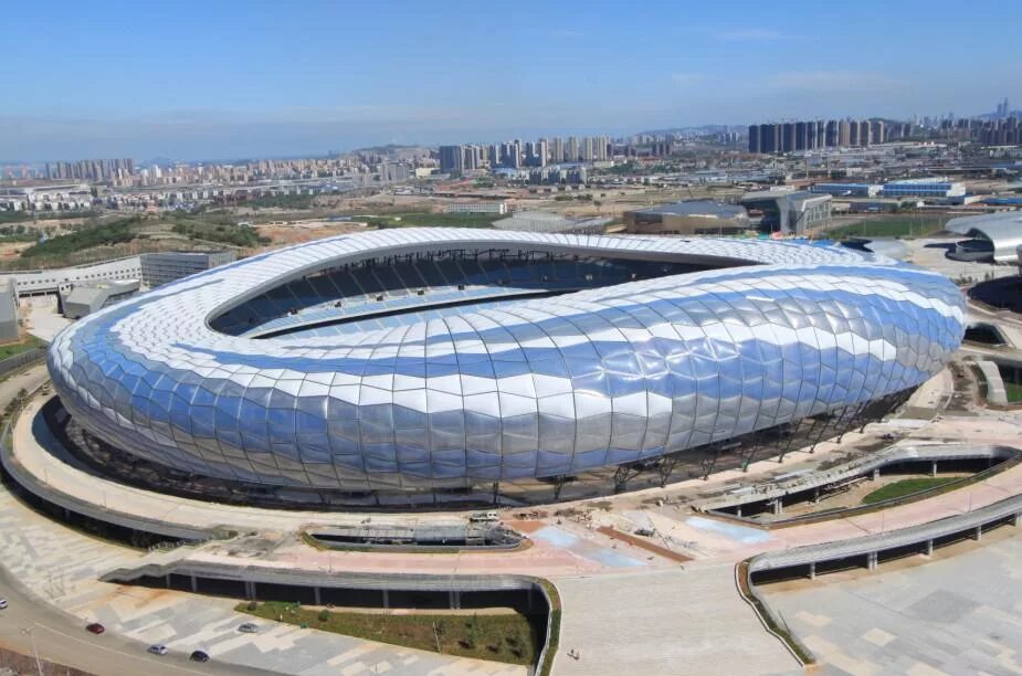 Стадионы китая. Dalian Stadium. Dalian Sports Centre Stadium. Стадион «Далянь Барракуда Бэй». «Dalian» стадион в Китае.