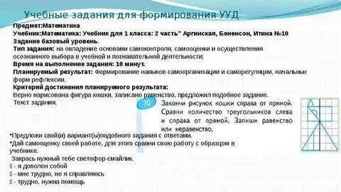 Формат учебного задания