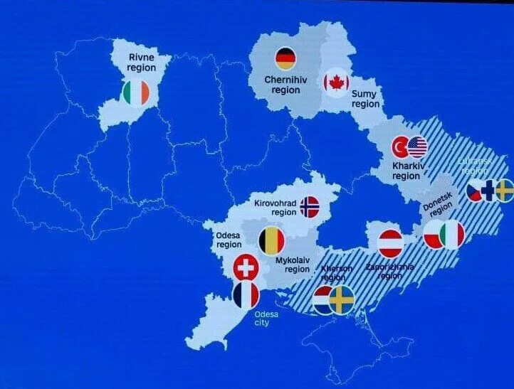 5 европейских областей. Карта по восстановлению Украины. Карта ДНР. Территории Украины подконтрольные России. Территории подконтрольной России на бывшей Украине.