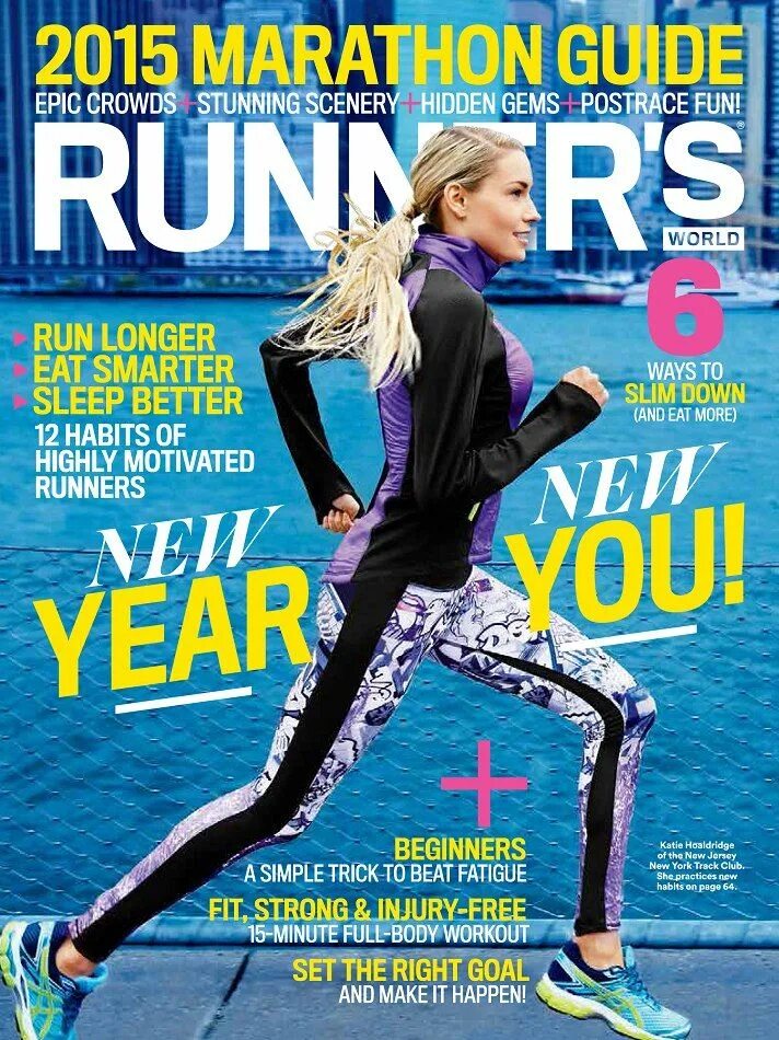 Журнал Runners World. Katie Hoaldridge. Running Journal. Eat and Run.