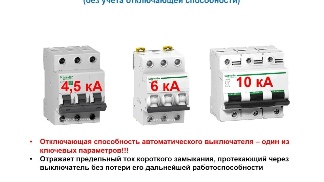 Автоматические выключатели значение