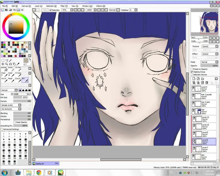 Paint Tool Sai. Easy Paint Tool Sai. Портрет в паинт Тул САИ. Сай. Саи без триала с новыми кистями