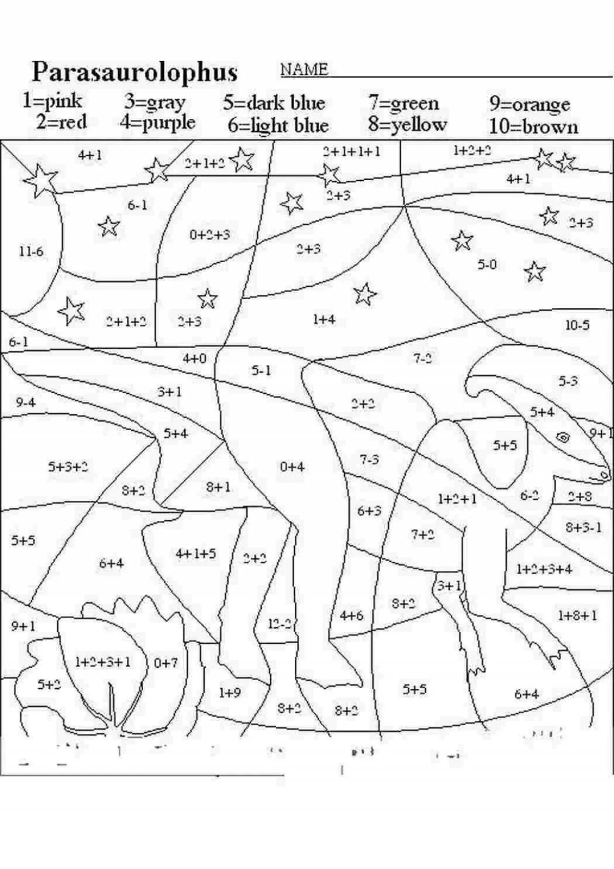 Математические примеры на английском. Раскрашивание с примерами. Раскрасить по примерам. Математические раскраски для дошкольников. Решать примеры на английском.