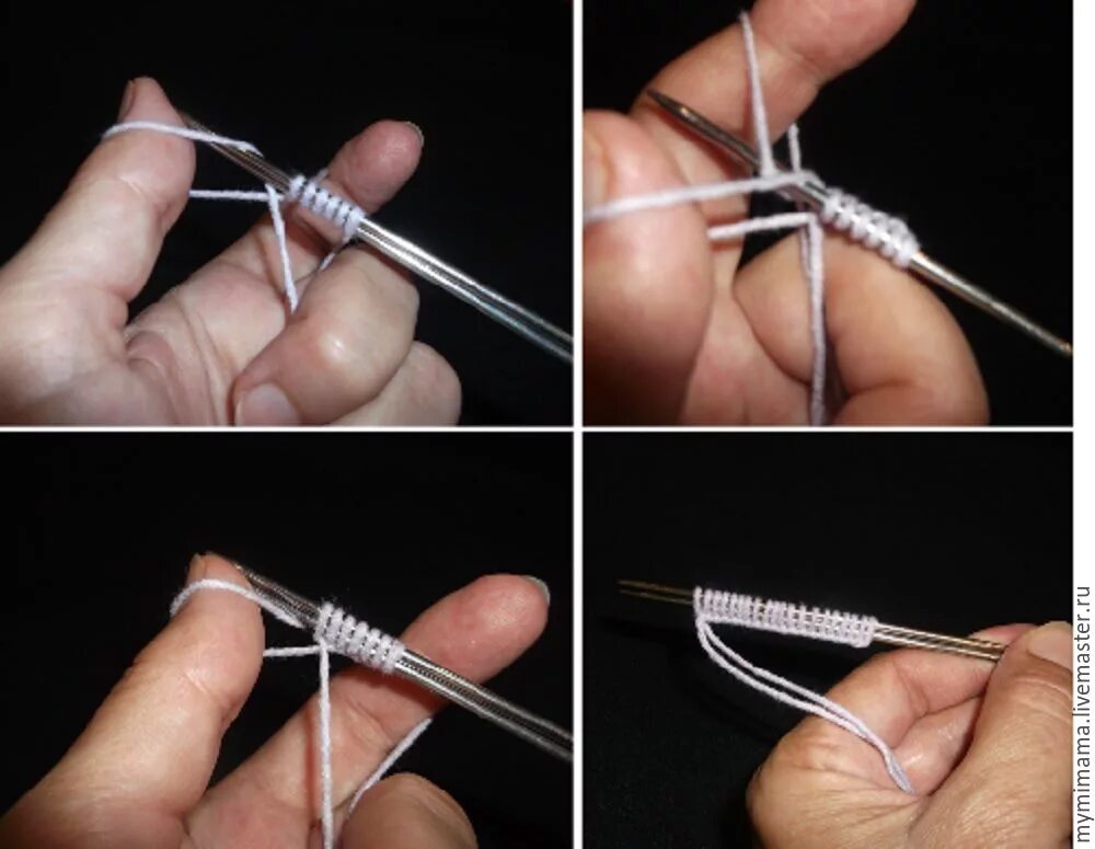 1 урок вязания. Вязание набор петель. Начало вязания спицами. Как научиться вязать спицами. Начало вязания на спицах для начинающих.