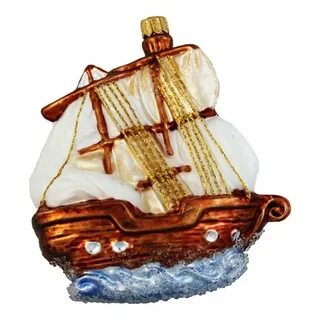 Елочная игрушка корабль