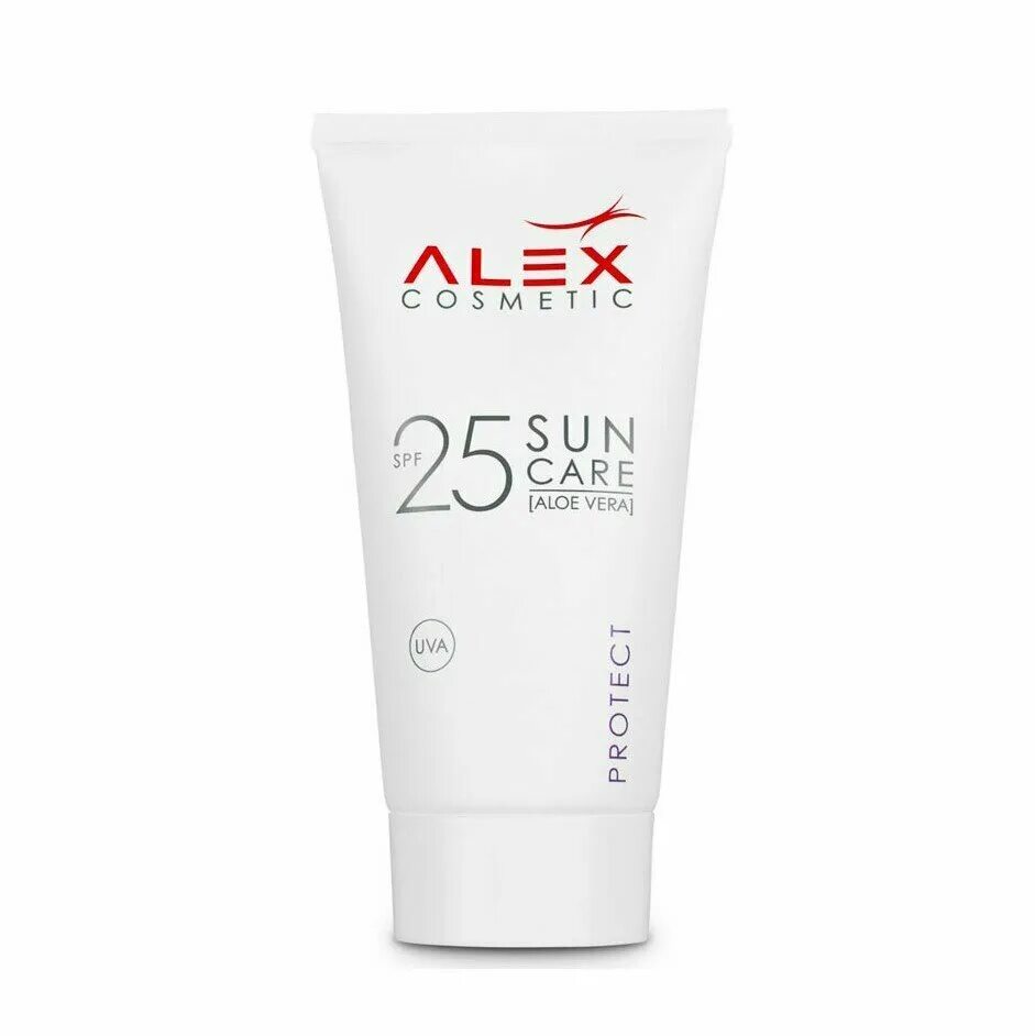 СПФ Алекс. Косметика Сун. Sun Care SPF 50+, алоэ и витамин е. Sun Care / солнцезащитный крем для лица и тела, SPF 50+, алоэ и витамин е, 150 мл.