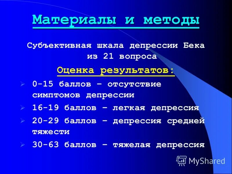 Опросник депрессии Бека. Методика шкала депрессии Бека. (Тест-опросник) депрессии Бека. Интерпретация. Оценка депрессии по шкале Бека.