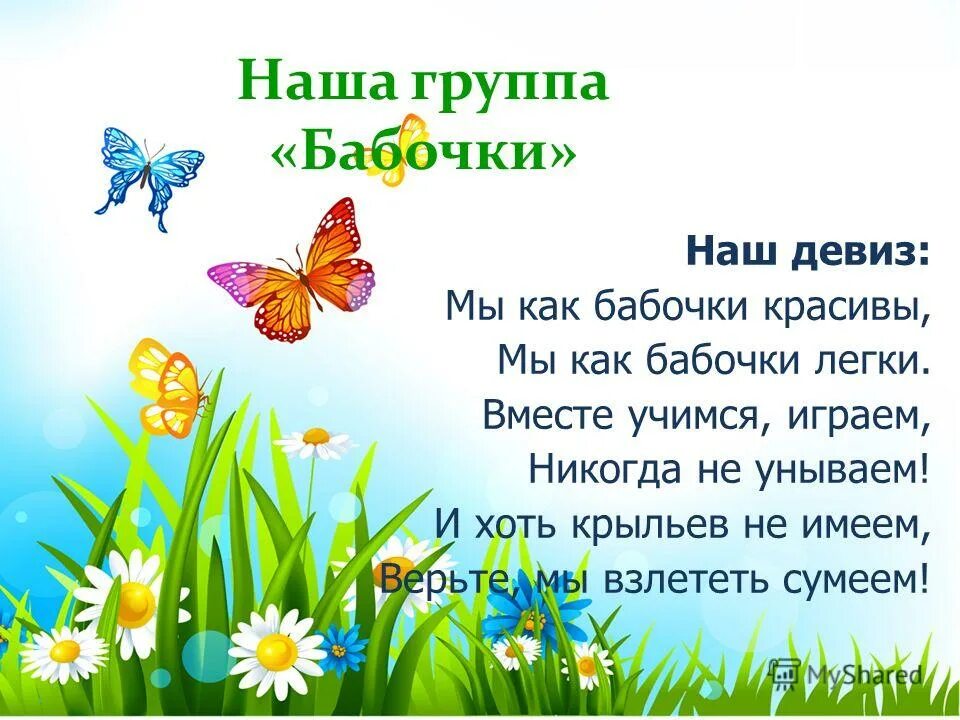 Труд и мир вот наш девиз. Девиз группы бабочки в детском саду. Группа бабочки. Наша группа бабочки. Девиз отряда бабочки.