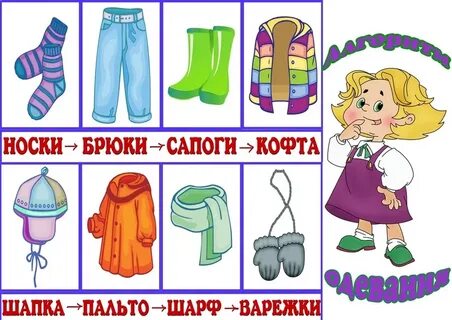 Весенняя одежда картинки для детей
