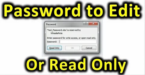 How to Protect Excel file with Password : NO one access without Password.