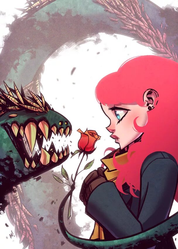 Grimm fairy tales алиса в стране чудес. Она-монстр. Комиксы атмосфера. Девушка и монстр любовь арт. Арт монстр и девушка комикс.