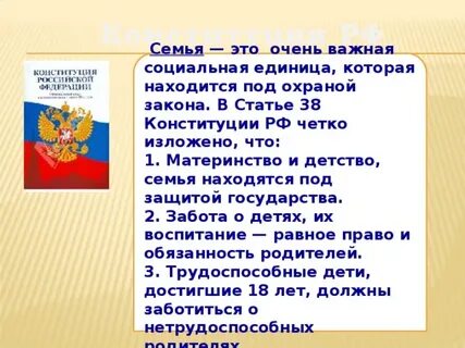 Конституция защита материнства