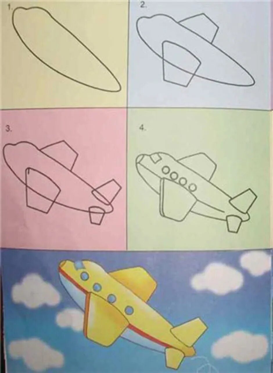 Рисование самолет летит сквозь облака средняя группа. Рисование самолет средняя группа. Рисование самолет в подготовительной группе. Поэтапное рисование самолета для детей. Самолет для рисования для детей.