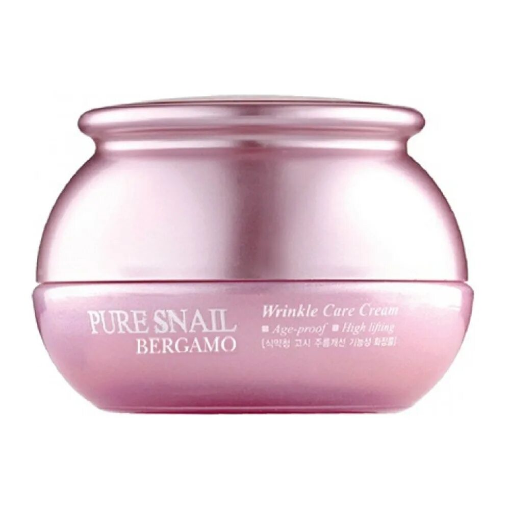 Pure Snail Bergamo крем. Антивозрастной крем для лица - Pure Snail Cream [Bergamo]. Антивозрастной крем с экстрактом муцина улитки Pure Snail Cream 50 мл.. Bergamo крем для лица с муцином улитки 50гр. Морщины улитка