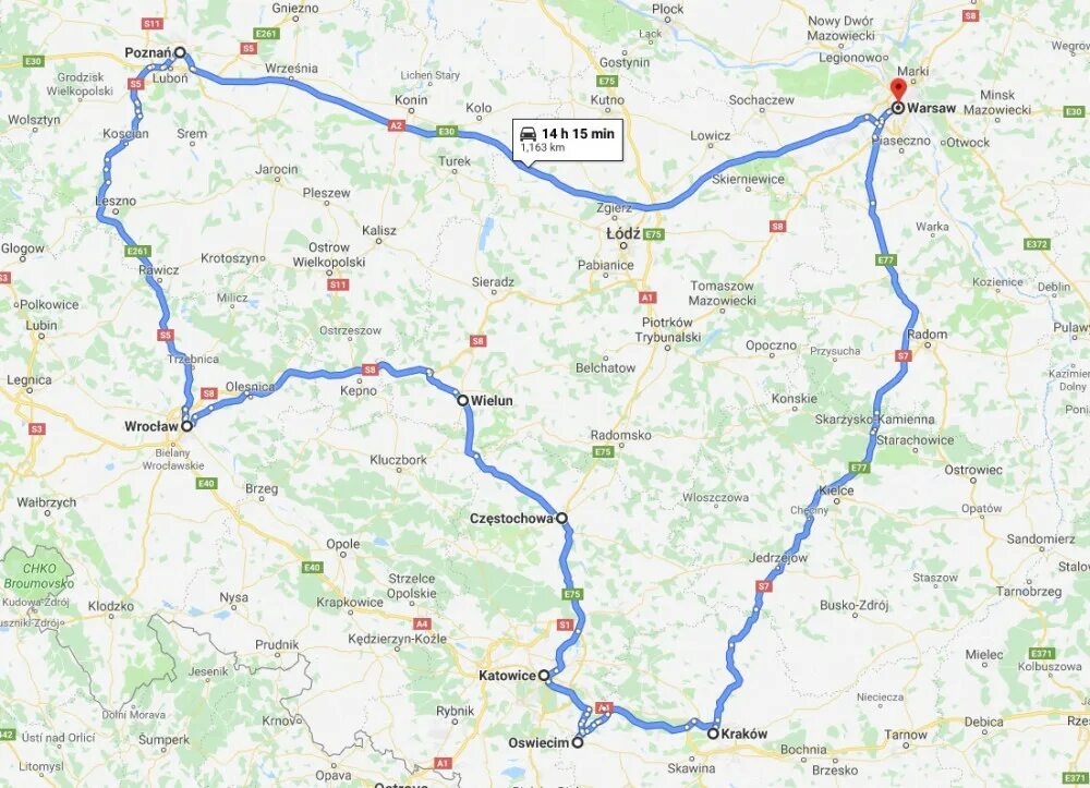 Варшава путь. Трасса познань варшава. дорога от немецко польской границы до познани. от польши до варшавы. варшава познань карта.