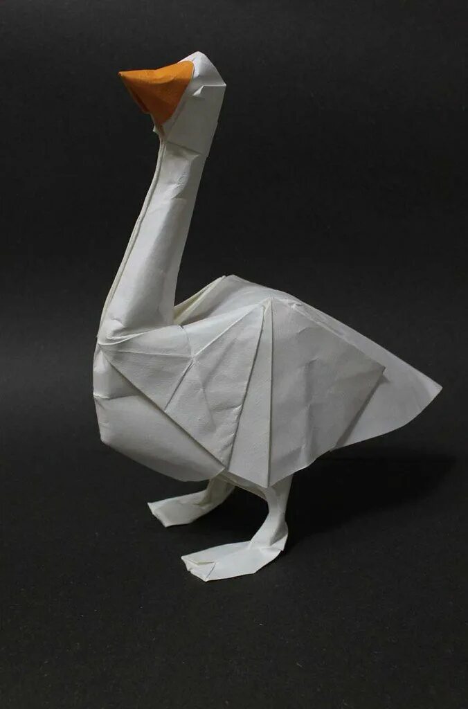 Поделка гусь. Как сделать гуся. Лепить гуся из пластилина. Как сделать гуся. Модульное оригами.