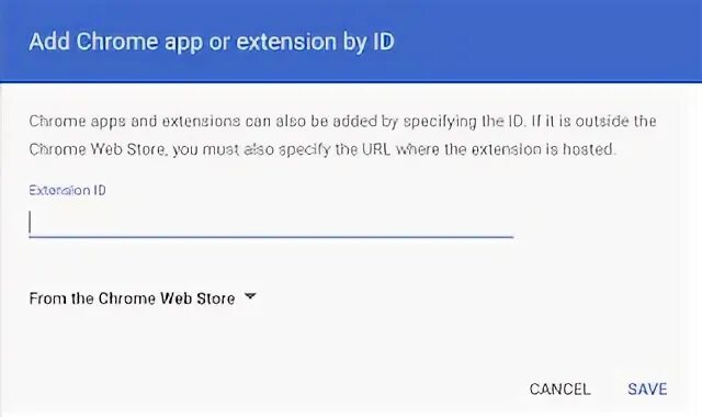 Extension id