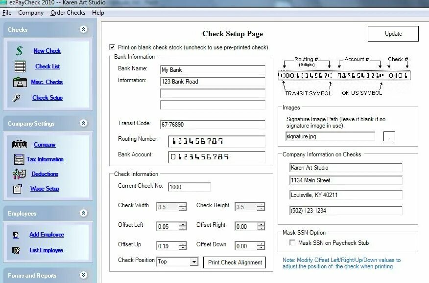 Cos check. The blank signature. transit check, daily check. check print format.