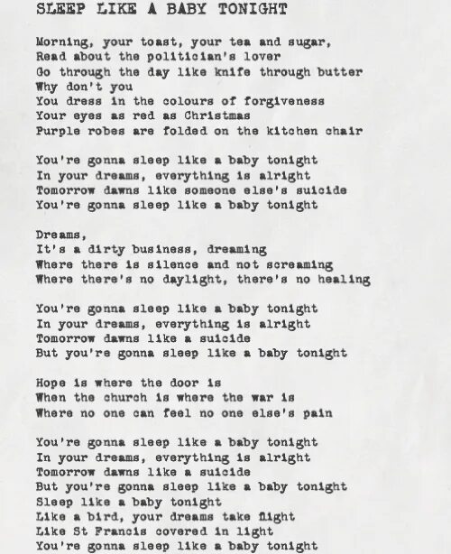 Может начнем все сначала baby tonight. Im your Baby Tonight текст. Baby Tonight песня. Sleep like a Baby Tonight перевод. Tonight песня текст.