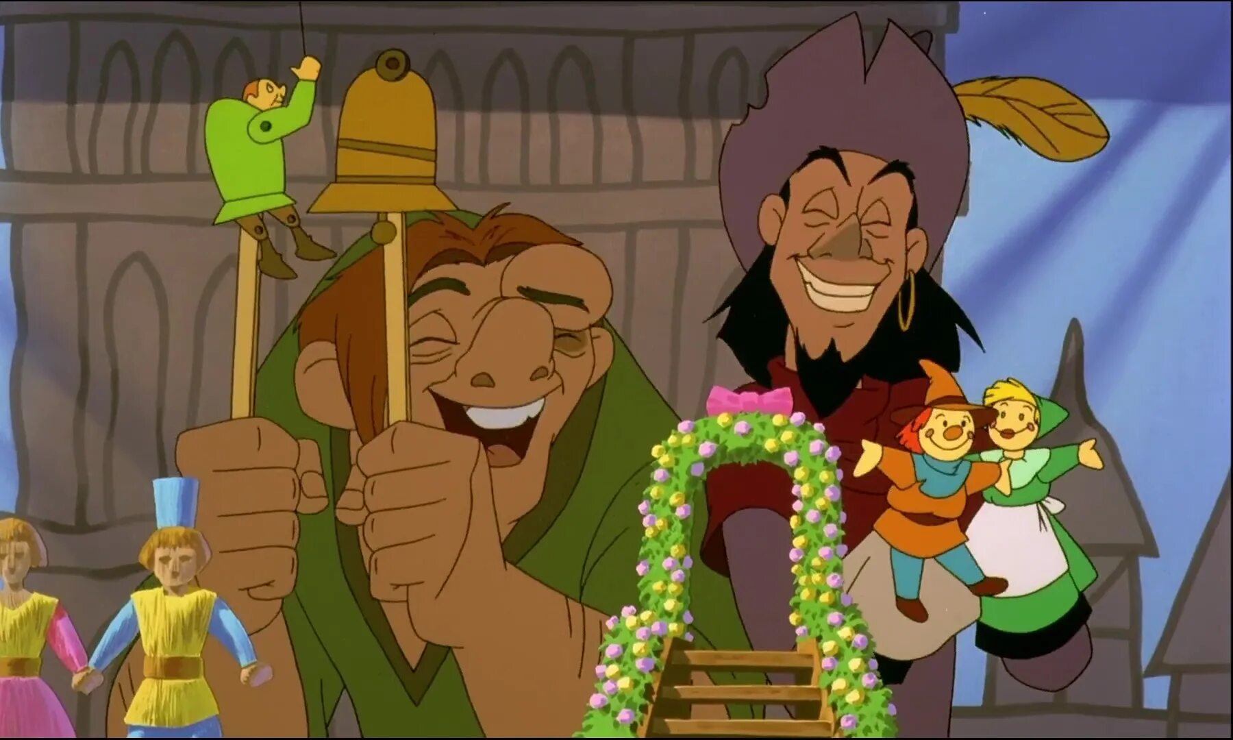 Имя звонаря из мультфильма нотр дам. Квазимодо горбун дисней. Горбун из нотр дама 1996. Горбун из нотр дама 2 феб. Горбун из нотр дама мультфильм 1996 виктор, гюго и лаверн.